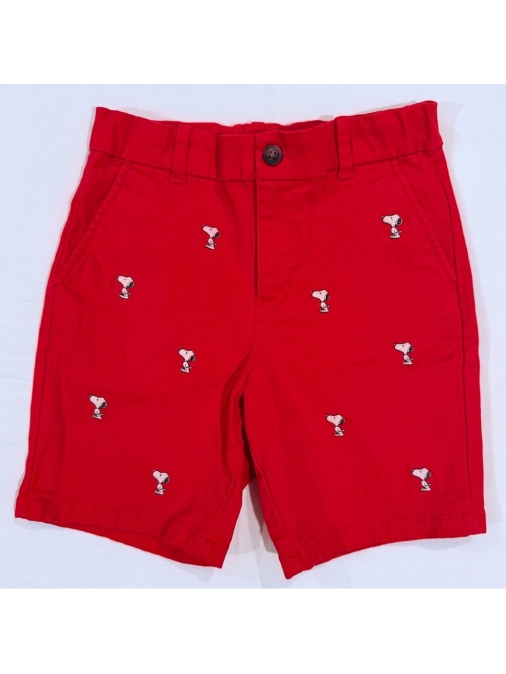 Janie and Jack x Peanuts Snoopy Shorts Boys 8 Embroidered Stretch Twill Summer